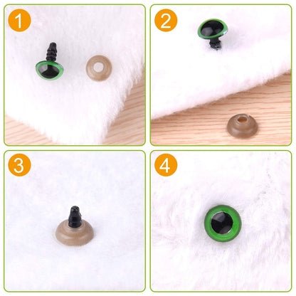 ASTARON 1028 Pcs Plastic Safety Eyes and Noses Kit with Washers for Doll Plush Animal Craft Making,Assorted Size