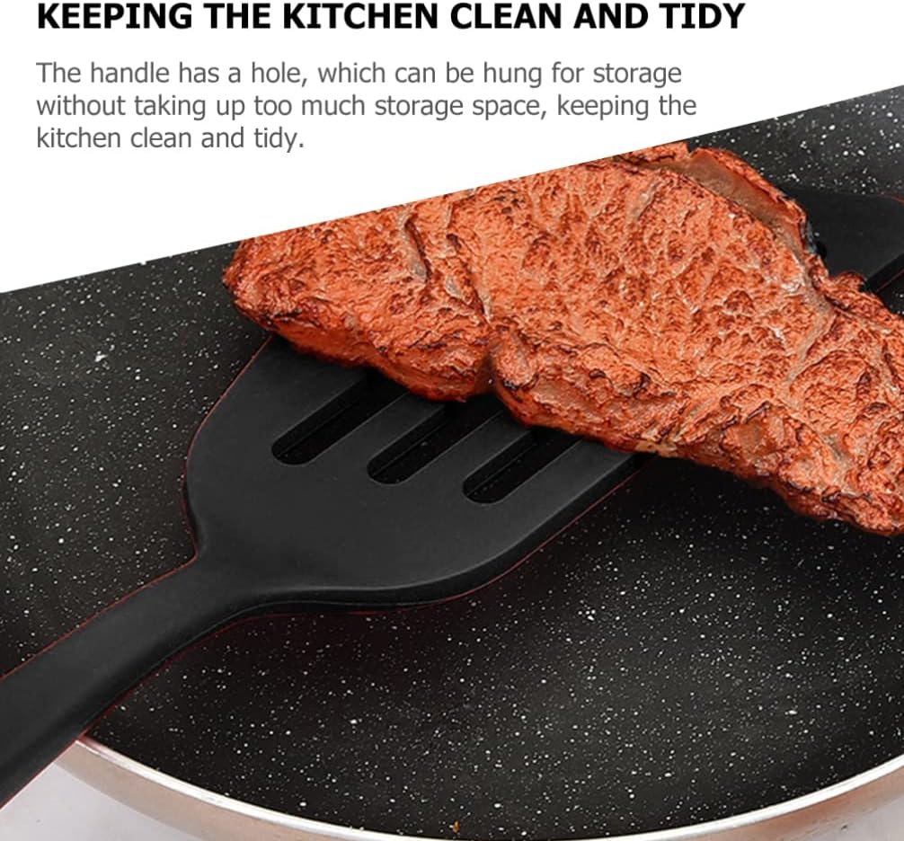 Luxshiny Fine Mesh Strainers, Silicone Wok Spatula, Slotted Fish Turner for Nonstick Cookware