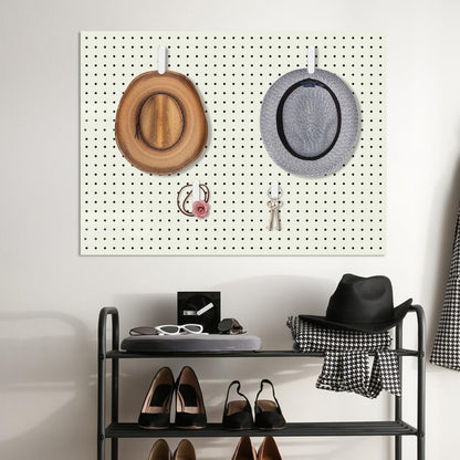 Tolare 12 Pcs White Pegboard Clips, Metal Pegboard Accessories White Hooks for Wall Organizer, Kitchen Bathroom Office Craft Room Storage Display, 3" x 0.78"