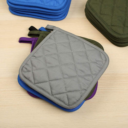6 Pack Cotton Pot Holders Set, 7 Inch Heat Resistant Hot Pads for Cooking and Baking, Dark Grey