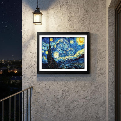 NIHO-JIUMA Van Gogh Starry Night 5D Diamond Painting Kits, DIY Full Drill Diamond Art Gift for Adults & Teens, Home Wall Decoration (40 X 50 cm / 16 X 20 inches)