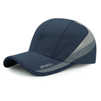 CLAPE Running Performance Hat Outdoor Sports UV Protection Baseball Cap Ultra Thin Lightweight Waterproof Quick Dry Portable Mesh Hat Dark Blue