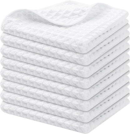 12 12 Inch 8 Pack, Homaxy Microfiber Waffle Weave Kitchen Dish Cloths, x Ultra Absorbent and Solid Color Dish Towels
