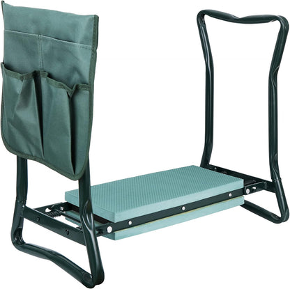 Smartxchoices Folding Garden Kneeler Seat Garden Bench Stool with Handles, Multi-use Pouch, Heavy Duty Yard Gardening