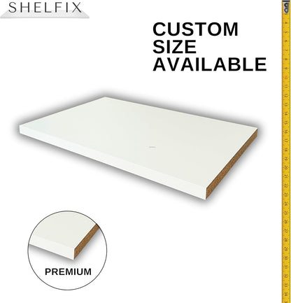 3/4" 3/4" Customized White Shelves Cut to Order - Cabinet Shelf Custom Size Shelf - Melamine Shelves Cut to Order
