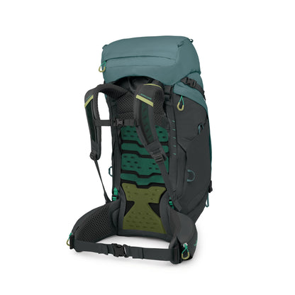 Osprey Kyte LT 65L Women's Backpacking Backpack - Lightweight Hiking & Camping Bag with Waterproof Raincover, Cascade Blue