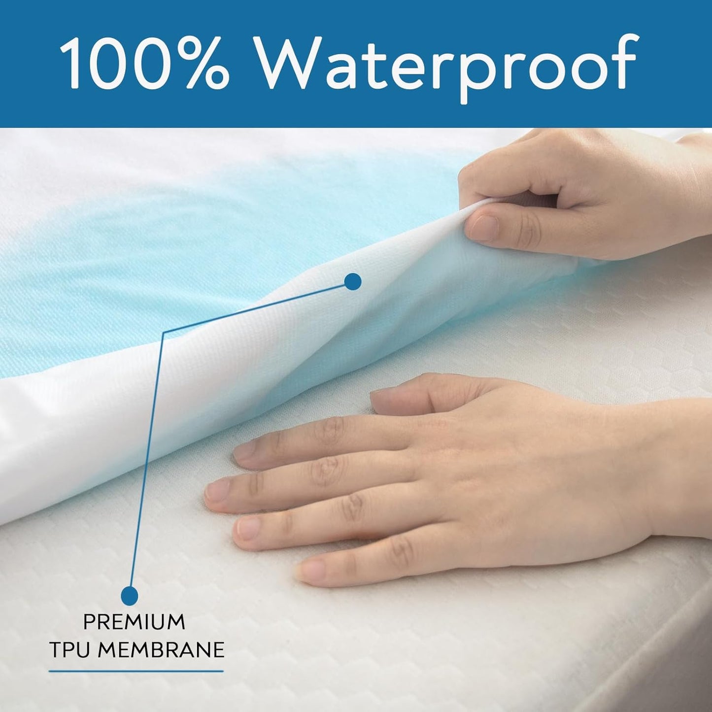 Skiennix Twin XL Waterproof Mattress Protector - Ultra Soft Terry Fitted Cover for 14'' Depth | 2 Pack, Noiseless White