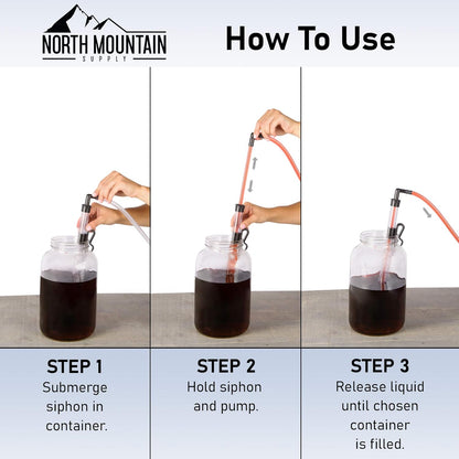 North Mountain Supply Mini Automatic Siphon - Quick Start, 22 Inches