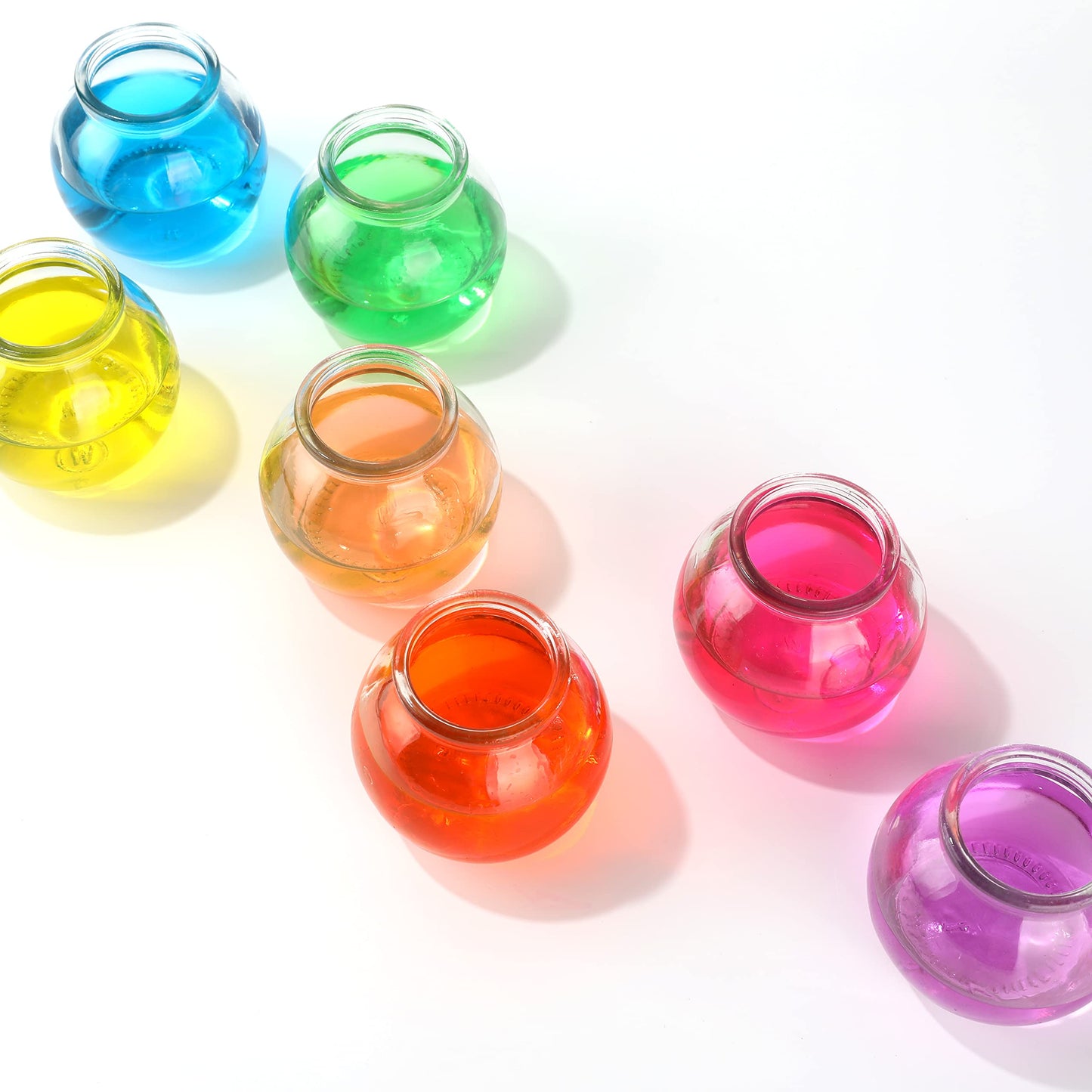 Magic Season Decorative Glass Bottles with Cork Stoppers (3.3 fl oz. Spherical Bottles / 12 Pcs)