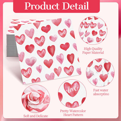 Glinarious Valentines Day Plates and Napkins Sets, Square Valentine Plates 9" Heart Plates 7" for Valentines Day Party Decorations