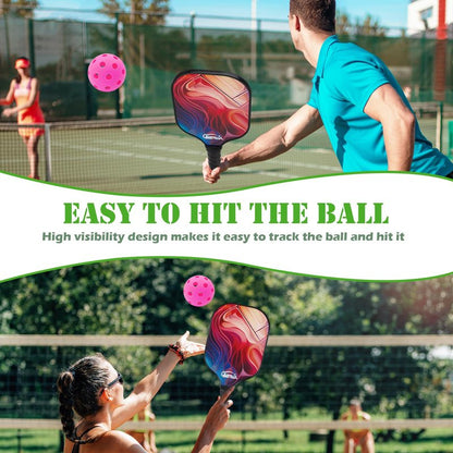 QUEMUIA Outdoor Pickleball Balls,40 Holes Outdoor Pickleballs USAPA Approved,4-Pack High Bounce Pickle Balls, Pickleball Gifts for Men or Women Pickleball Enthusiasts