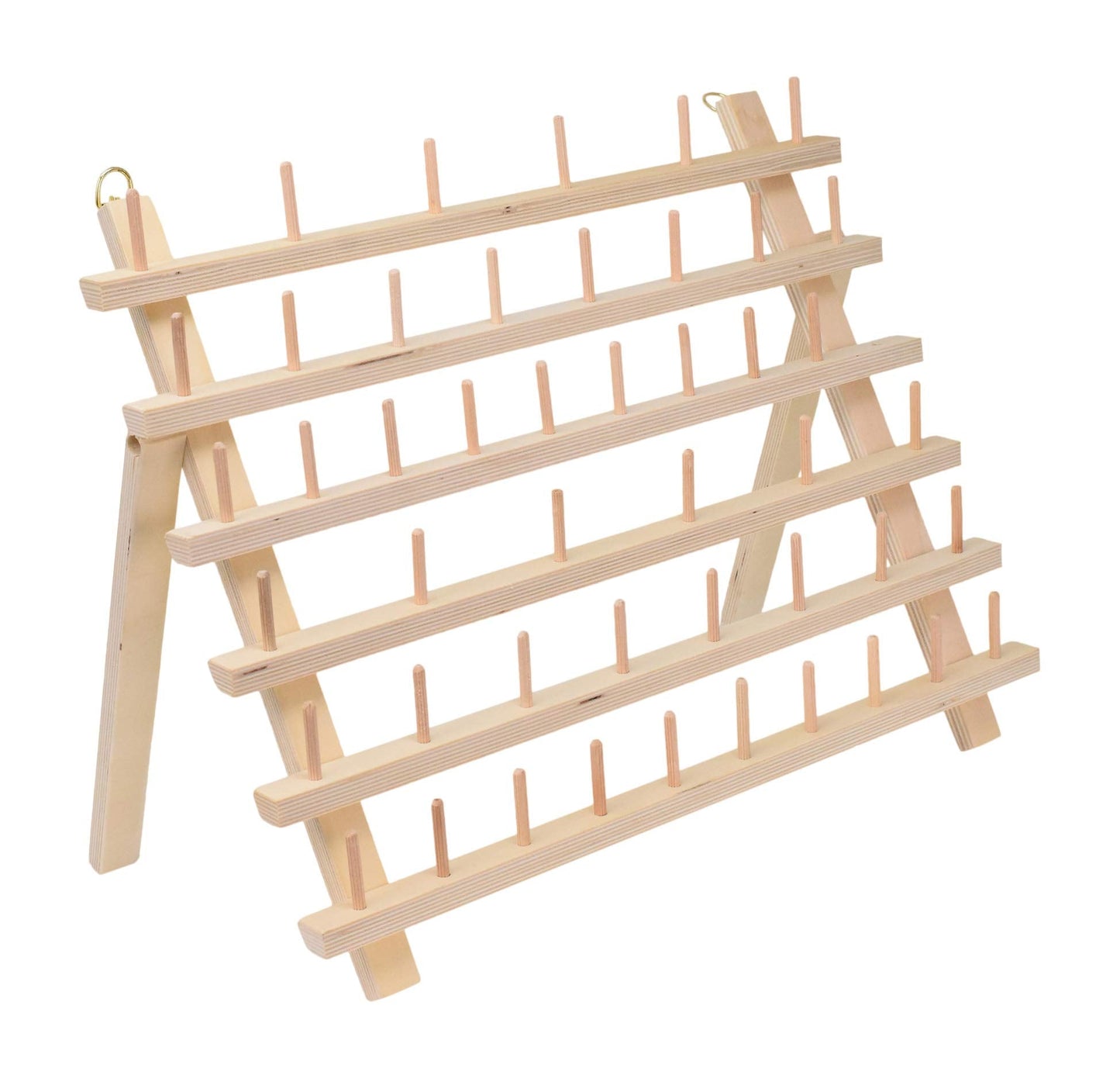 Mandala Crafts Sewing Embroidery Thread Holders Thread Stands - 60-Spools Natural Thread Rack Organizer - Braiding Hair Rack Braiding Rack Stand for Hair Extension Divider