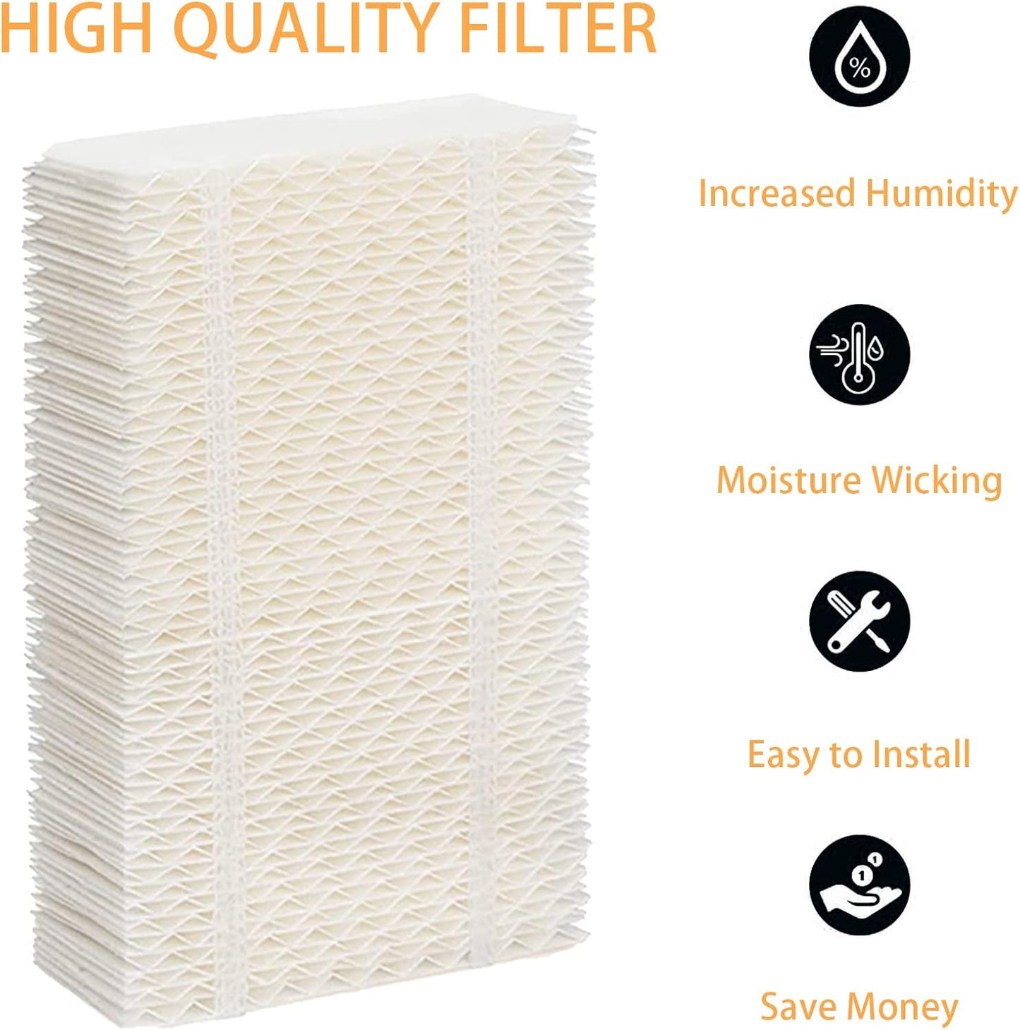 HIFROM 4Pack Humidifier Wick Filter Replacement HDC411 for AIRCARE Essick Air Models HD1205, HD12050, HD1211, HD12110,