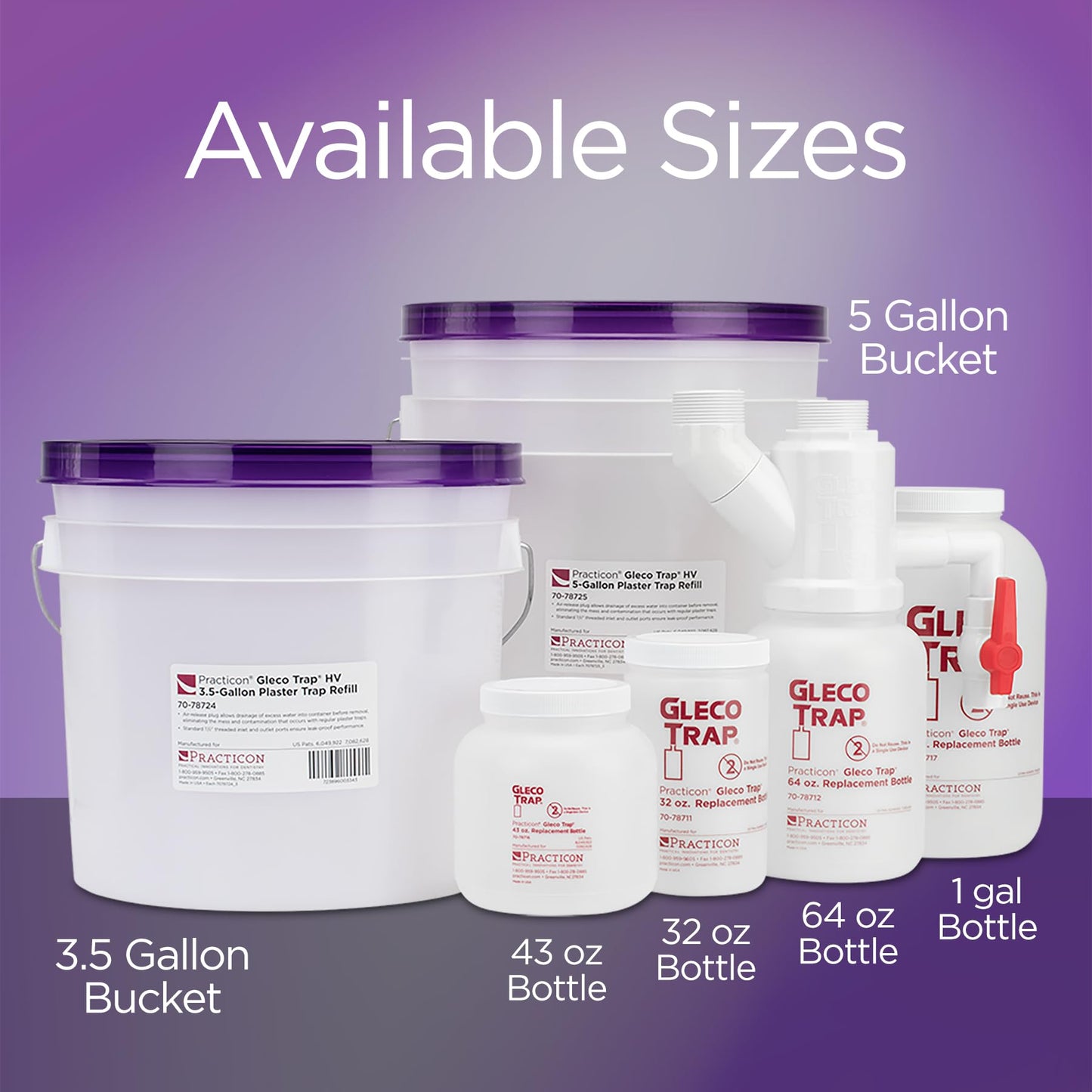 Practicon Gleco Trap System, Clay & Plaster Sink Trap Kit, 64 oz.