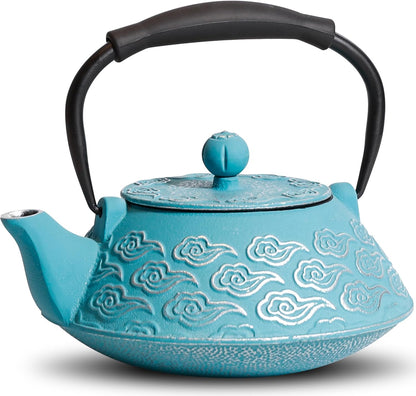 27oz, 800ml Cast Iron Teapot, Japanese Tea Pot with Infuser for Loose Leaf, Tea Kettle Stovetop Safe Coated