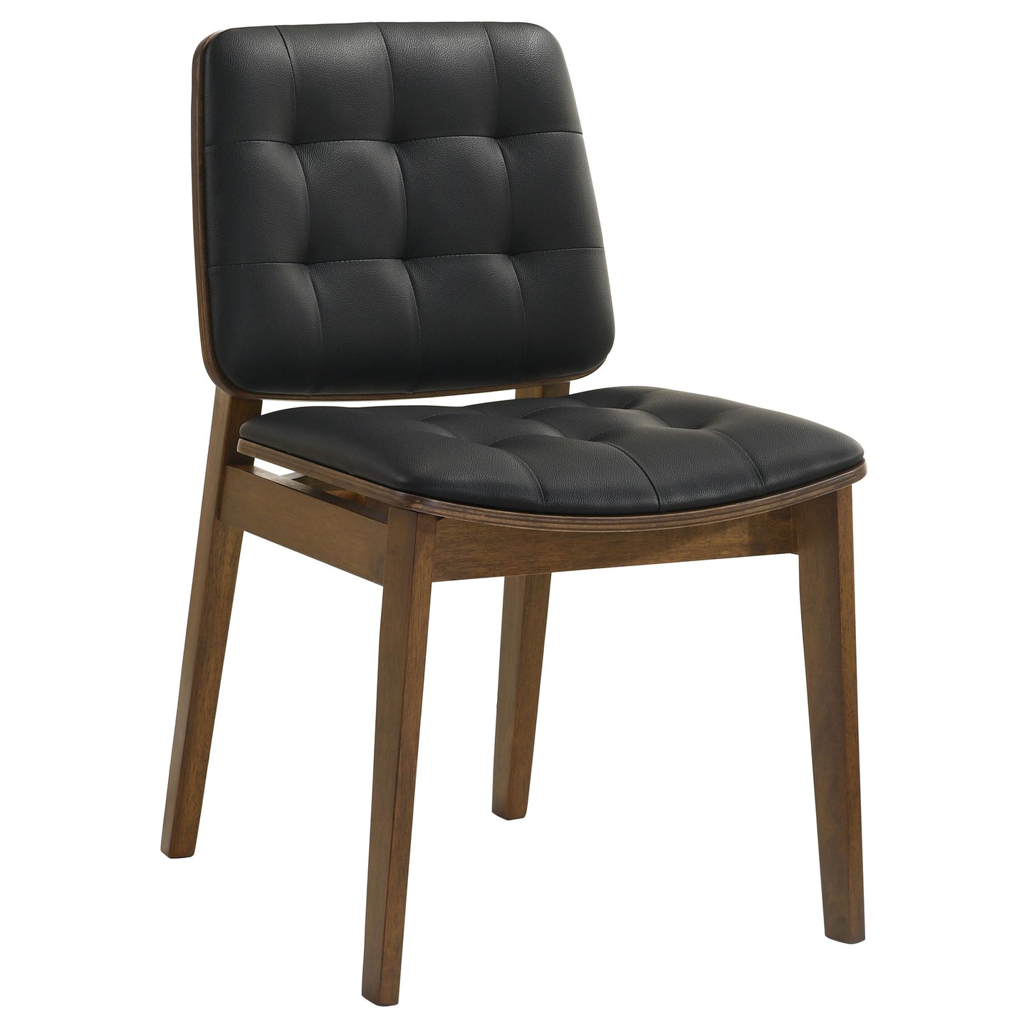 Coaster Home Furnishings - Redbridge - Wood - 5-Piece Mid-Century Modern Dining Set with 75-Inch Rectangular Expandable Table & Armless Tufted Chairs - Dining Room - Natural Walnut - 106591-S5K