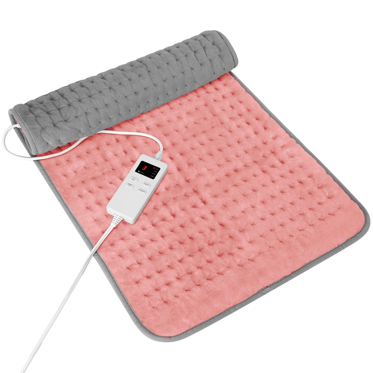 Large Heating Pad for Back Pain Relief, Electric Heating Pad for Neck and Shoulders, Auto Shut Off, Fast Heat, Christmas Gifts for Women Men, Birthday Gifts for Mom Dad (17'' x 33)