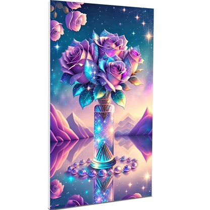 5D DIY Large Size Diamond Art Painting Bunch of Flowers Diamond Full Diamond Handmade Diamond Art Painting Embroidery Mosaic Art Home Decoration Gift 40x70cm/15.75x27.5in