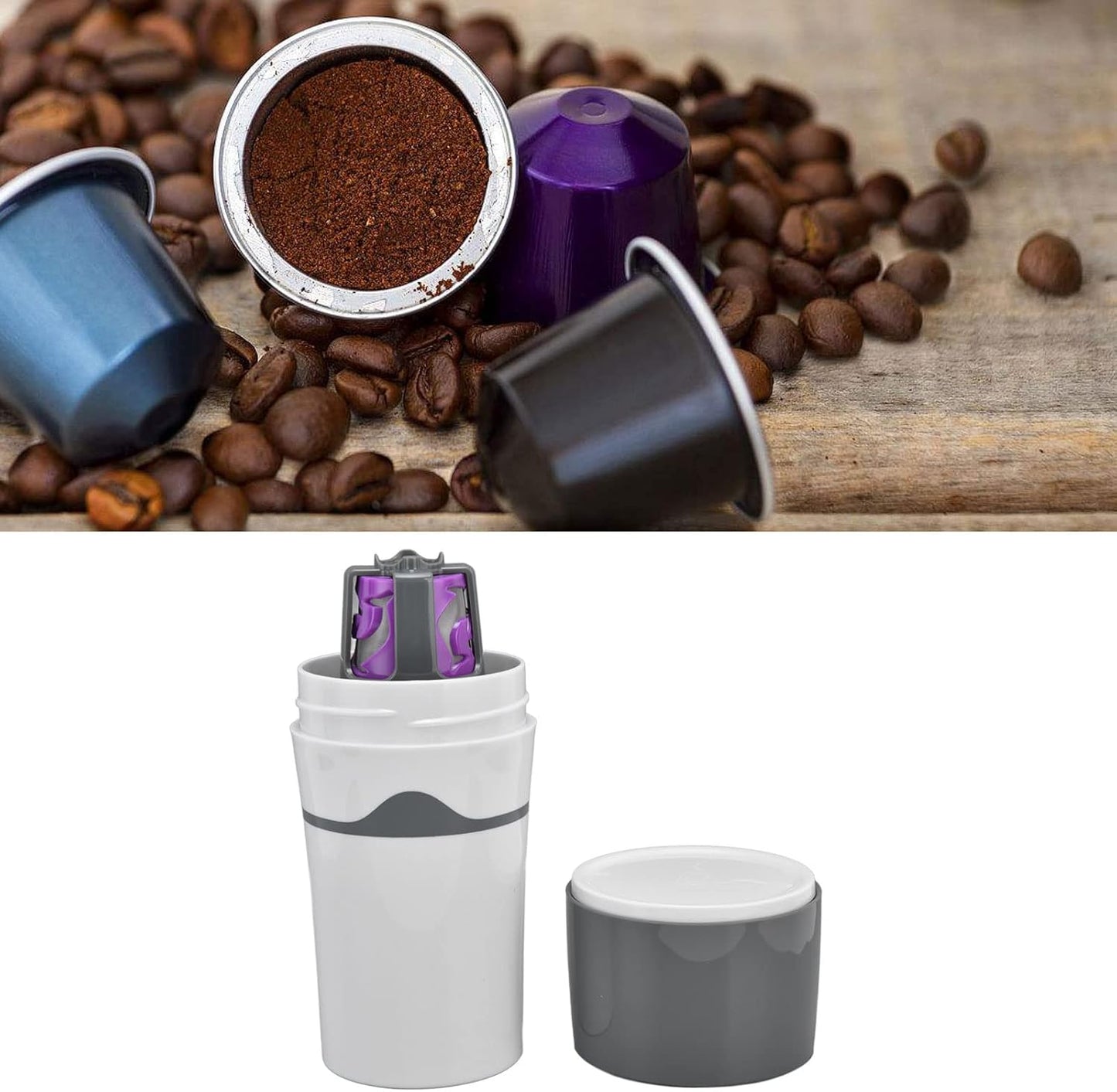 Portable K Cup Coffee Maker, Single Serve Drip Coffee Maker, Manual Drip for Travel, Camping, Office Use