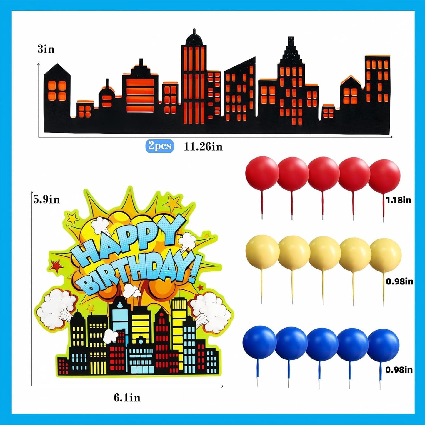 Superhero Cake Decorations Superhero Themed Party Decoration City Cake Border Decoration