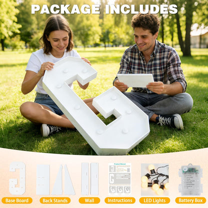 Graduation Decorations 2026, 3FT Tall Marquee Letters Grad LED Letter Sign Party Supplies, Large DIY Pre-Cut Foam Board Kit Decor for Kindergarten Preschool High School College Prom Graduation