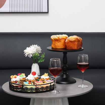 6 Pcs White Cake Stands Set, QENUIITEA Cake Display Pedestal Tiered Cupcake Holder Dessert Plate Serving Tower Tray Decorative for Wedding Birthday Party Baby Shower Celebration