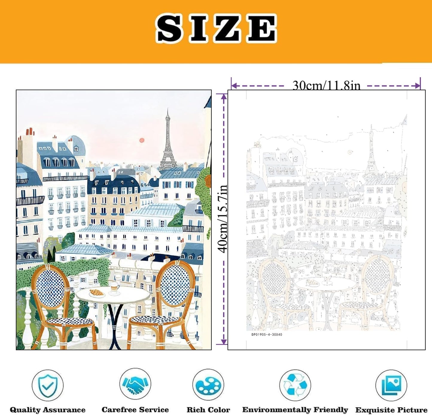 KICHANG 9 Packs Paint by Number for Adults, Scenery DIY Acrylic Oil Painting Paint by Numbers Kits on Canvas, Adults Paint by Numbers Kits Drawing Paintwork for Home Decor Gift Cityscape 12x16in