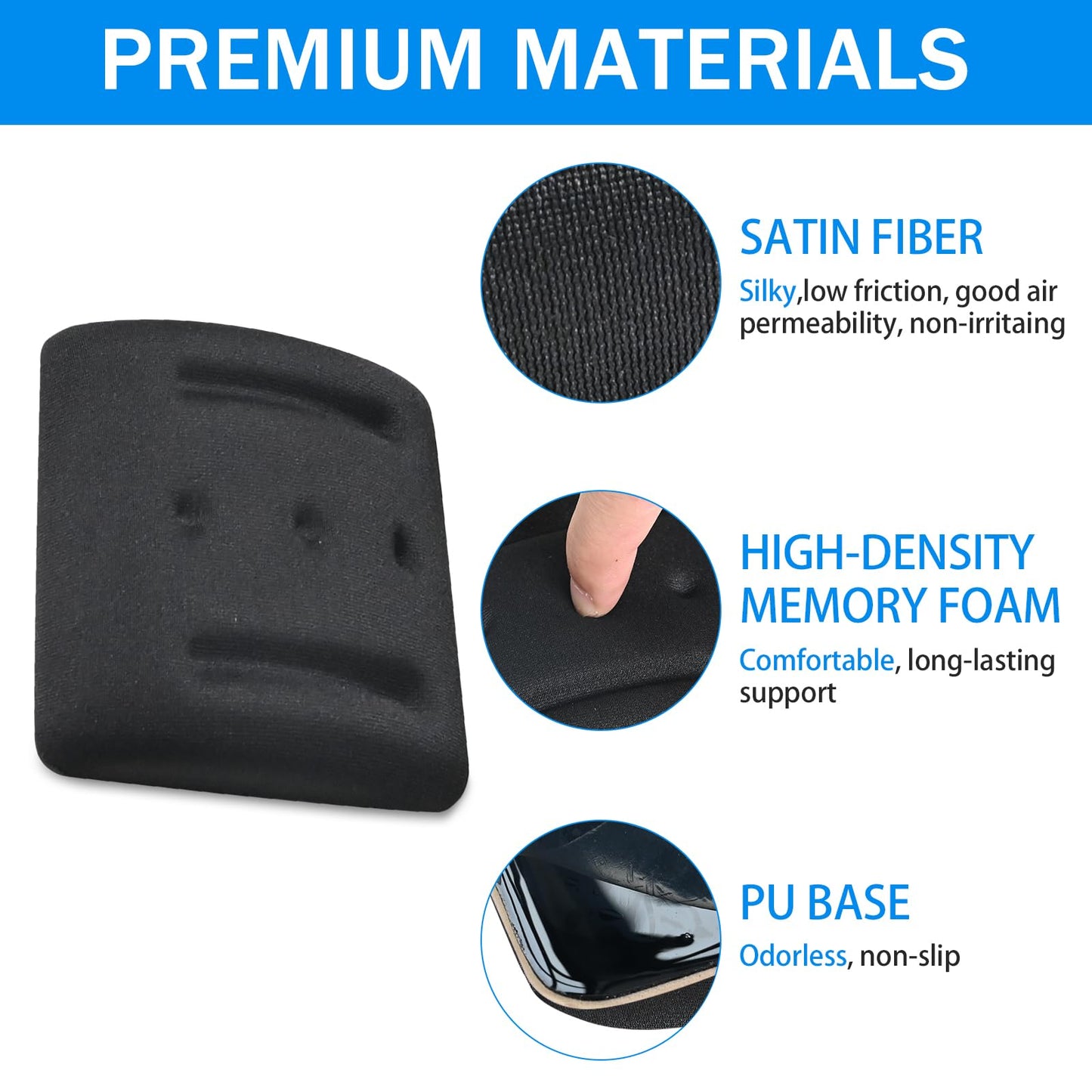 VAGAU Wrist Rest for Keyboard and Mouse - Ergonomic Memory Foam Pad for Laptop, Office, Computer - Comfortable Typing Support for Wrist Pain & Carpal Tunnel Relief (Black)