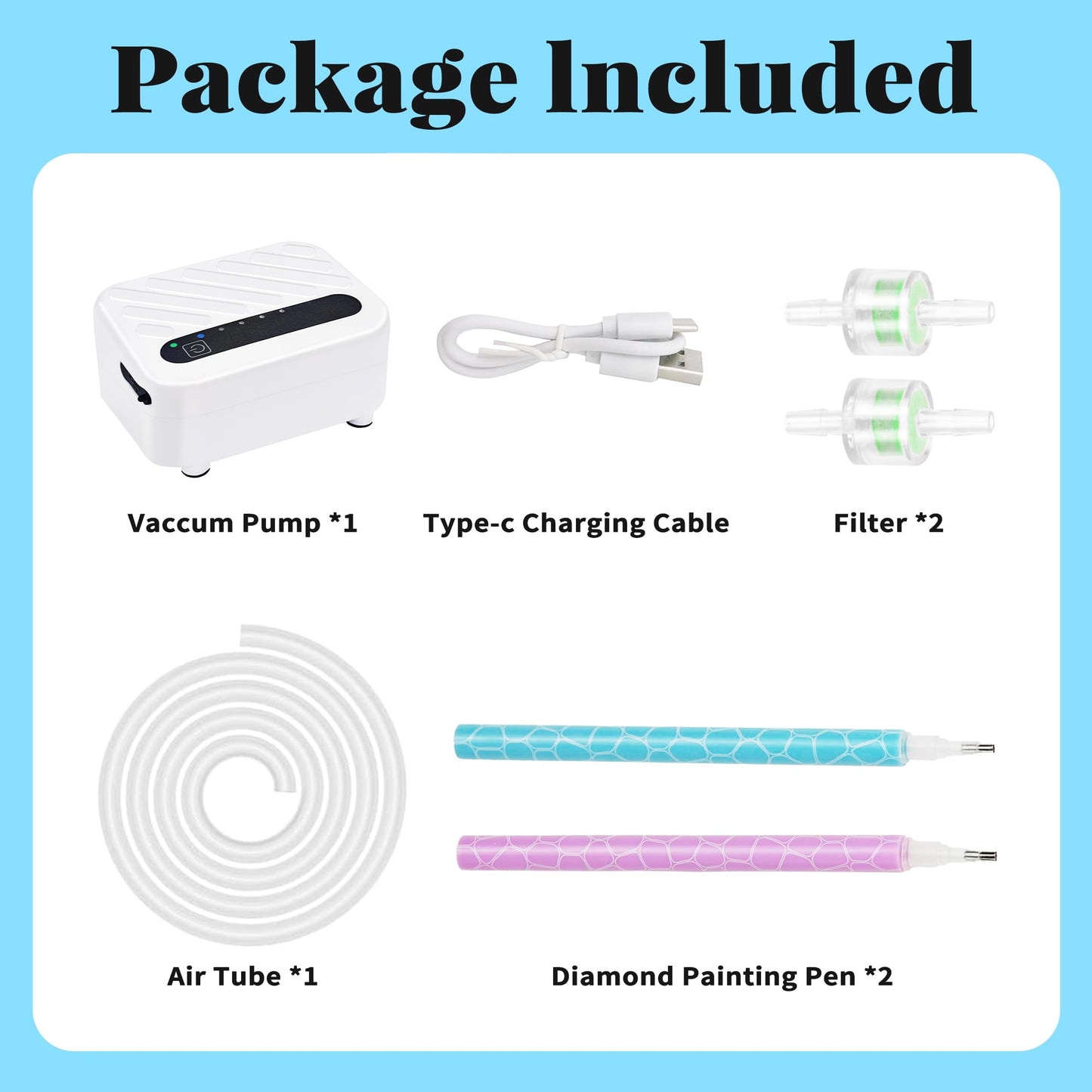 Mlife Electric Diamond Art Painting Pen, Rechargeable Vacuum Pump Diamond Pen for Diamond Painting - 3 Adjustable Suction Mode, Diamond Art Vacuum Pen Tool Kits, No Wax Needed(White)