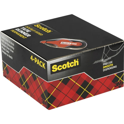 Scotch Adhesive Dot Roller Value Pack, .31 in x 49 ft, Great for Home Office, Scrapbooking, and Art Projects, 4-Pack