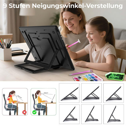 Zocelight Rechargeable A4 Light Pad with Built-in Stand,Super Bright Magnetic Light Table with Physical Buttons,Wireless Light Box for Tracing, Light Board for Diamond Painting,Sketching Weeding Vinyl