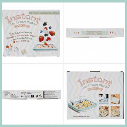 2 Frozen Rolled Ice Cream Maker Instant Ice Cream Maker with Spatulas Yoghurt Plate Homemade DIY Instant Gelato