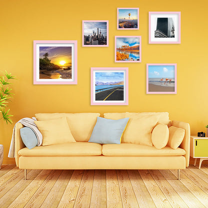 12x12 Wood Picture Frames for Wall Hanging or Tabletop,Diamond Painting Frame Baby Scan Picture Frames with 2 Mats Display 8x8 or 10x10 for Family Walls Decoration,Anniversary,Wedding,Christmas(Pink)