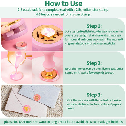 Yauhar 917Pcs Letter Sealing Kit Contains 18 Colors Wax Seal Beads, 10Pcs Stamps with Handle, Wax Spoon and Candle for Christmas Gift Wrapping & Envelope Sealing, Wedding Invitation