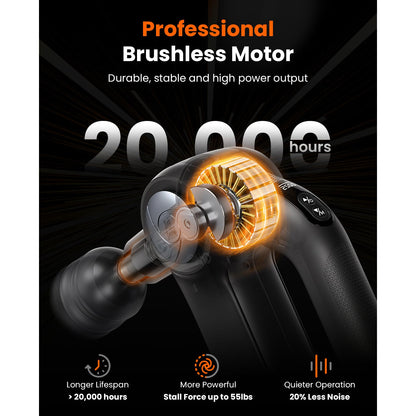 BOB AND BRAD D5 Pro Plus Massage Gun with Heat, 13mm Amplitude Deep Tissue Percussion Massage Gun with Max Power for Muscle Therapy, Professional Muscle Massager, Ideal Gift