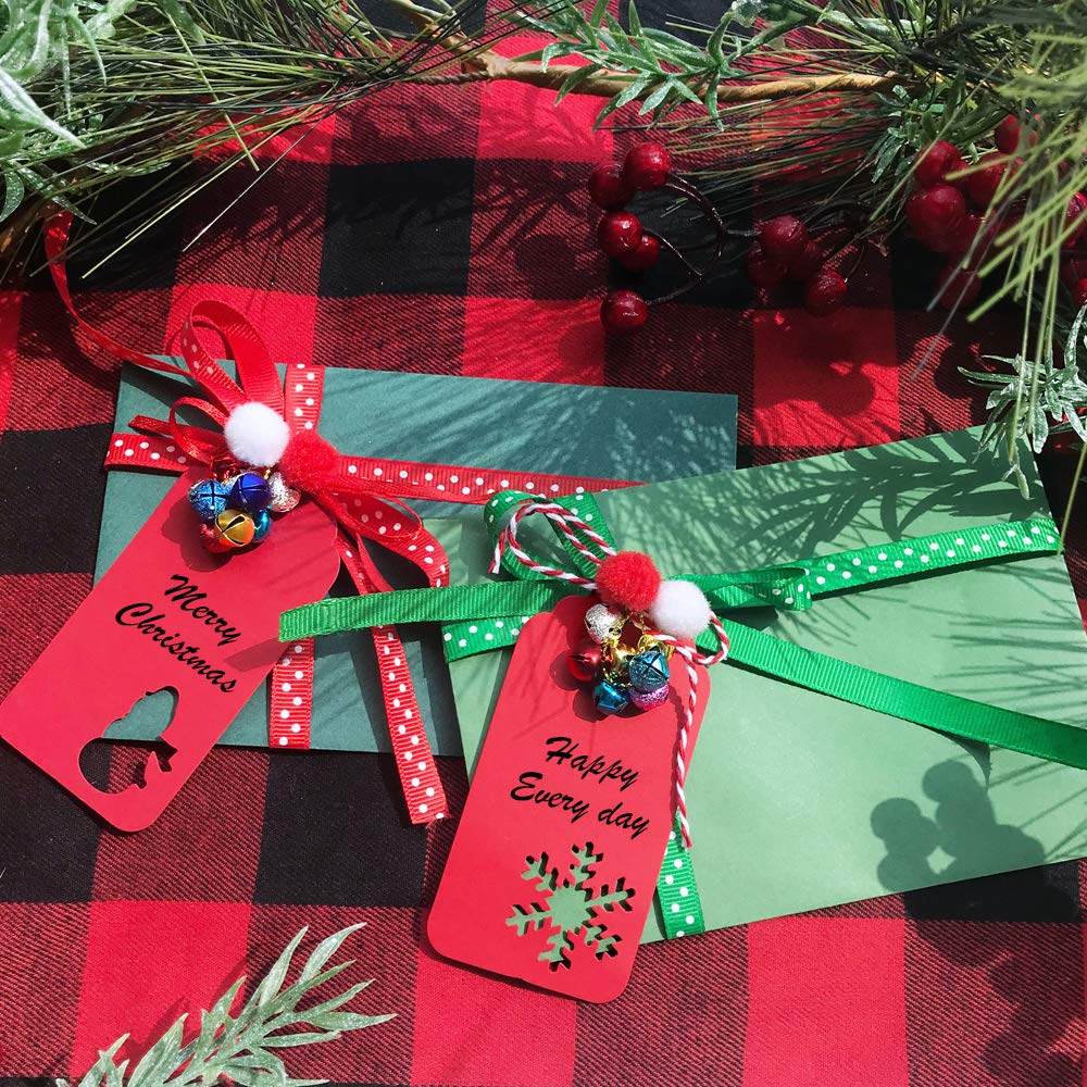 Winlyn 475 Set Christmas Jingle Bell Wreath Christmas Tree Ornaments Craft Kit Jingle Bell Metallic Chenille Stems Glitter Pom-Poms Ribbon Assortment for Kids Holiday Xmas Bracelets Necklaces Artwork