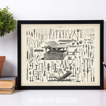 11x14 Vintage Medical Instruments - Unframed Art Print - Great Gift For Doctors and Nurses