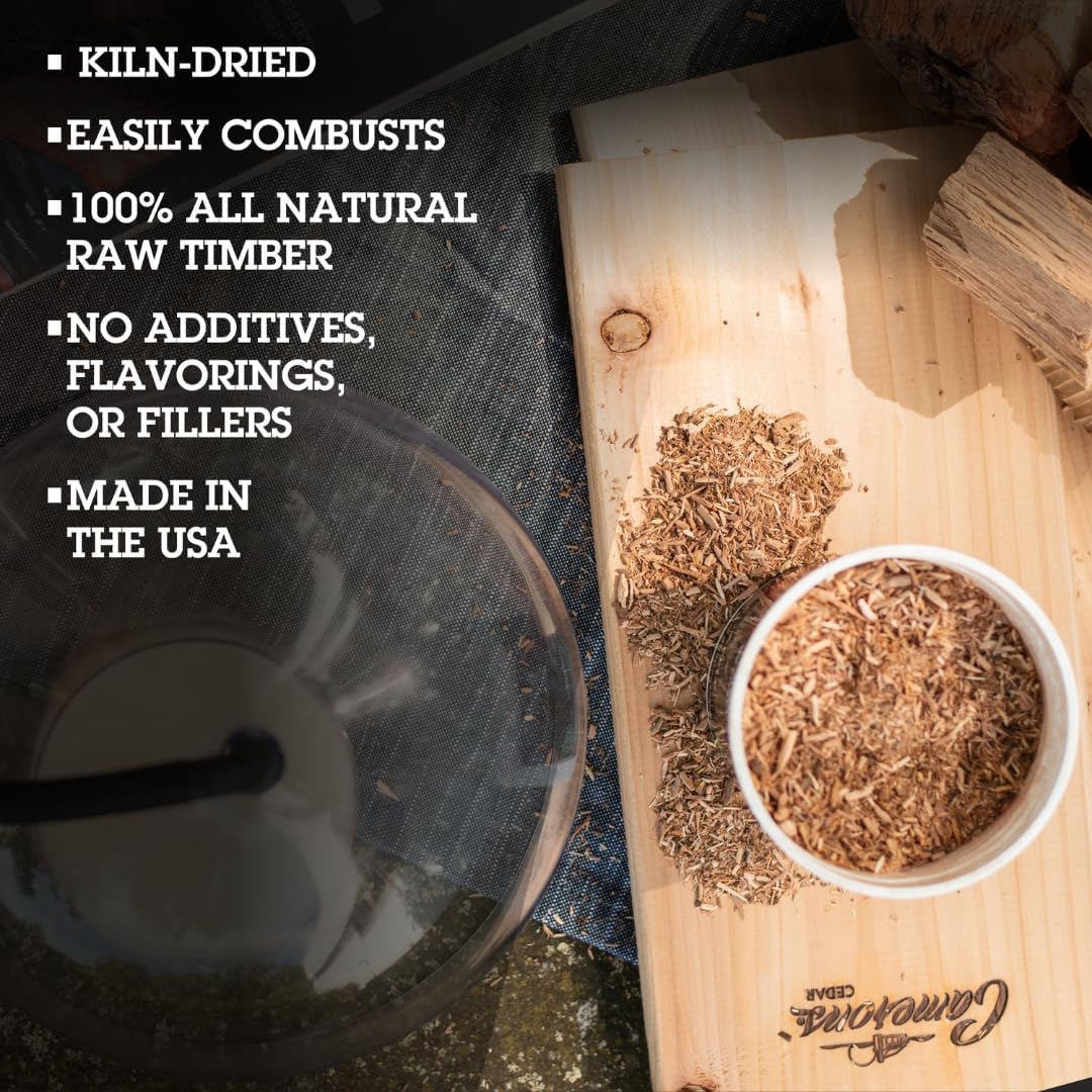 (5 4.731L) Camerons All Natural Extra Fine Apple BBQ Wood Chips for Smokers Quart, - Kiln Dried Wood Sawdust Shavings