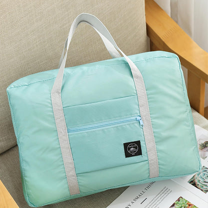 Foldable Travel Duffel Bag Tote Carry on Luggage Bag Spirit Airlines Personal item Sports Gym Bag Water Resistant Weekender Overnight Bags for Women and Men (Green)