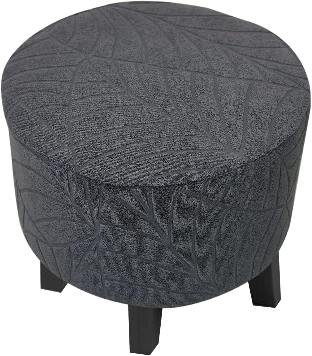 Outdoor,XL,22 CRFATOP Waterproof Round Ottoman Covers Slipcover Stretch Footstool Protector Covers Soft Footrest