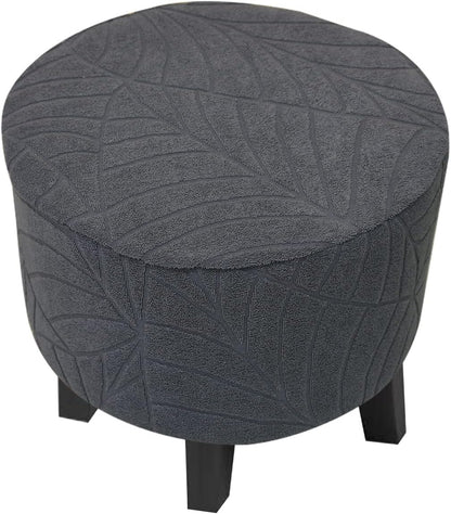 Outdoor,XL,22 CRFATOP Waterproof Round Ottoman Covers Slipcover Stretch Footstool Protector Covers Soft Footrest