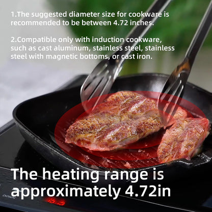 WAATFEET 1700W Portable Induction Cooktop,Electric Induction Cooker and Burner,Countertop Hot Plate with 10-Level Adjustment,3-Hour Timer,Smart Touch Cooktop,and Safety Lock Feature,Black