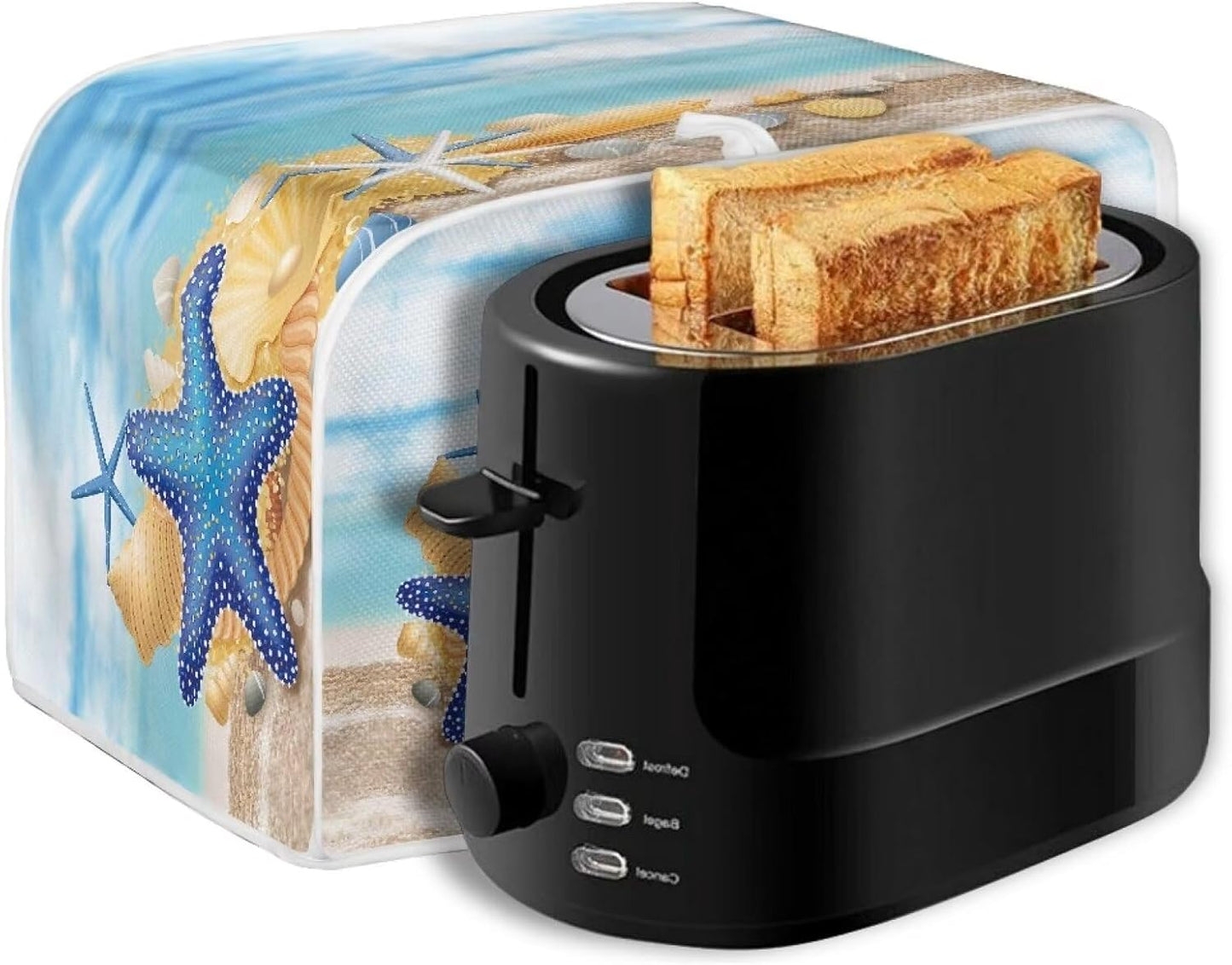 Starfish Toaster Covers, Bread Maker with Top Hook, Dust Cover Compatible with Most 4 Slice Toasters