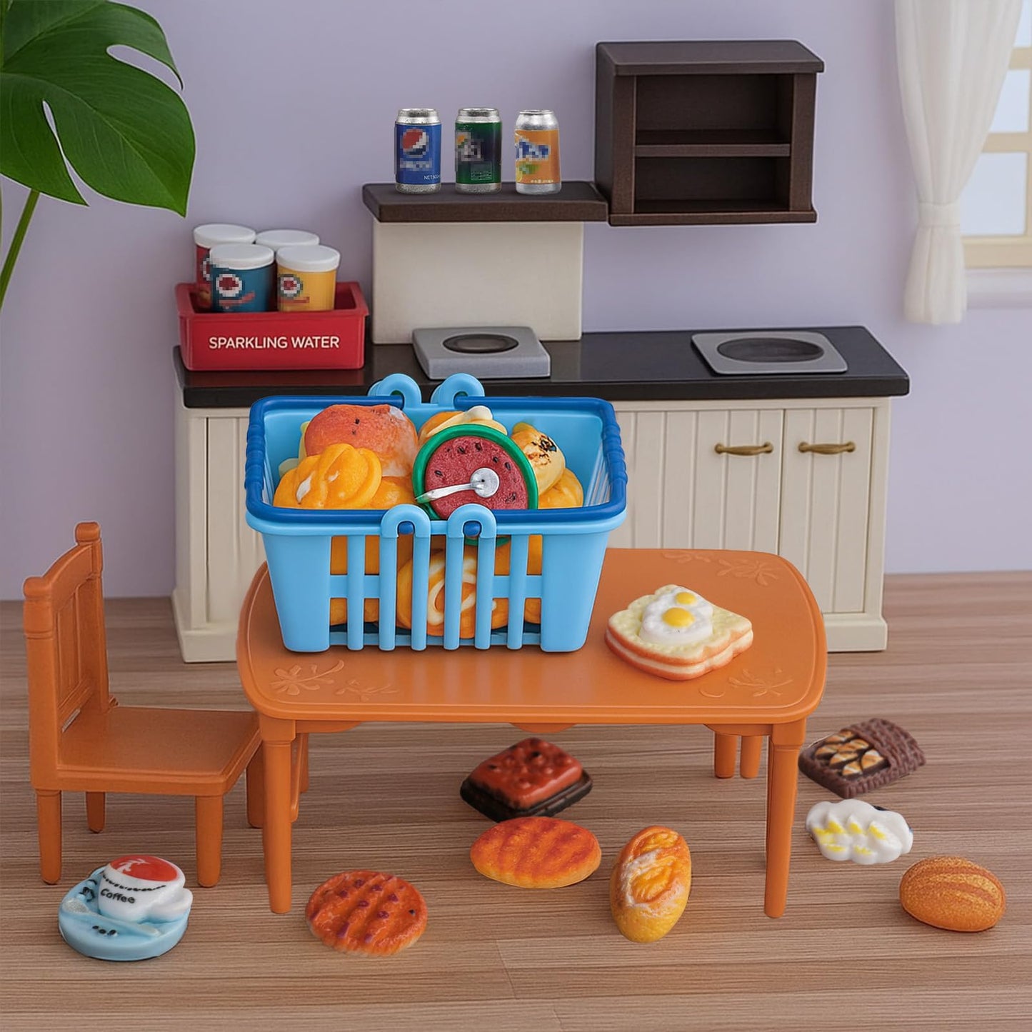 100 Pcs Miniature Food Drink Bottles Soda Pop Cola Cans Pretend Play Kitchen Game Party Accessories Toys Cake Ice Cream for 1/12 Doll House Mixed Mini Resin Figures Favor Toy Dollhouse Decorations