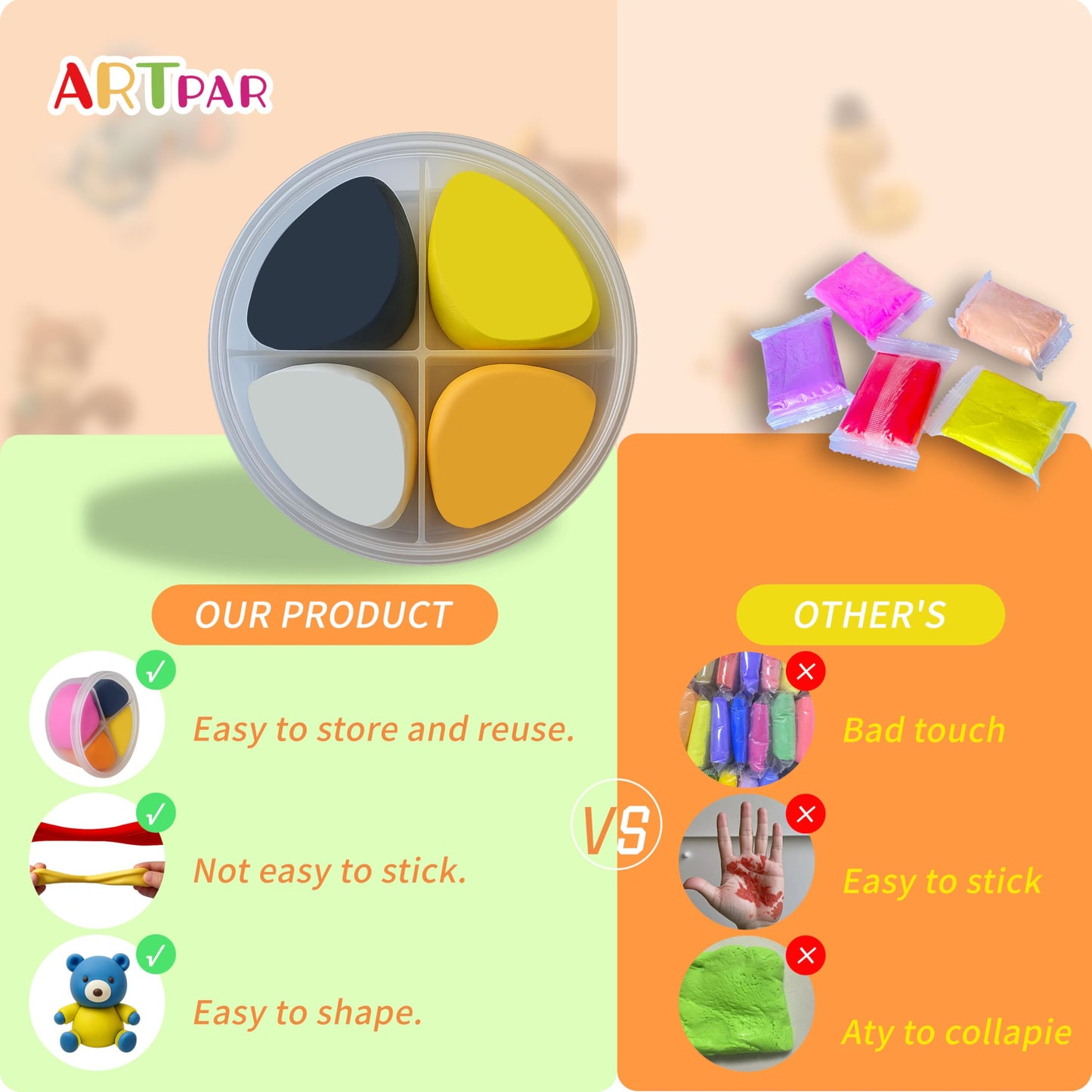 ARTPAR Air Dry Clay Kit for Kids-12 Animals Modeling Magic Clay,DIY Art Crafts Molding Clay Set,Ultra Light & Soft, Safe & Non-Stick with Sculpting Tools & Tutorials, Unique Gifts for Boys & Girls