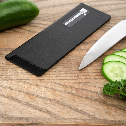 Restaurantware Sensei Knife Sleeve 6.5 x 2 Inch - 1 Knife Protector with Felt Lining, Black Plastic Blade Guard