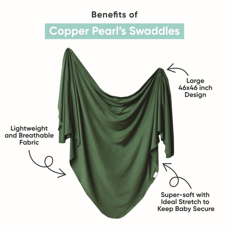 Copper Pearl Large Premium Knit Baby Swaddle Receiving Blanket Wren