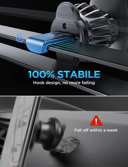 LISEN 2 Pack Magnet for Phone Car Mount Magnetic Phone Holder for Your Car Vent 6 Military Magnets Vent Cell Phone Holder Mount for Car Plate Fit All iPhone 16/15/14/13 Pro Max Plus Samsung S25