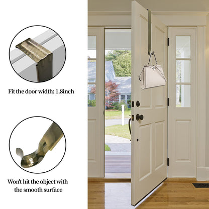 ZMCINER Wreath Hanger for Front Door, Adjustable 15-25 Inch Wreath Hanger, 20 lbs Larger Door Upgrade, Nickel