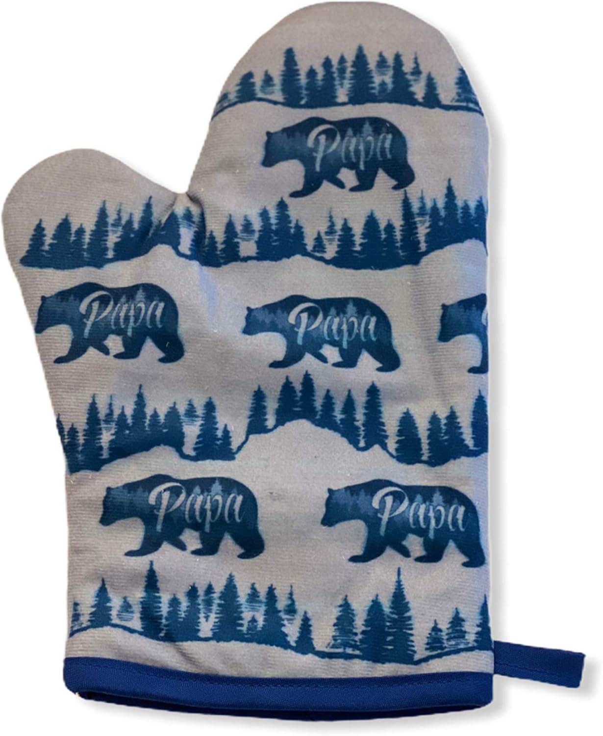 Papa Bear Funny Father's Day Cooking Graphic Novelty Kitchen Accessories, Cool Animal Oven Mitt